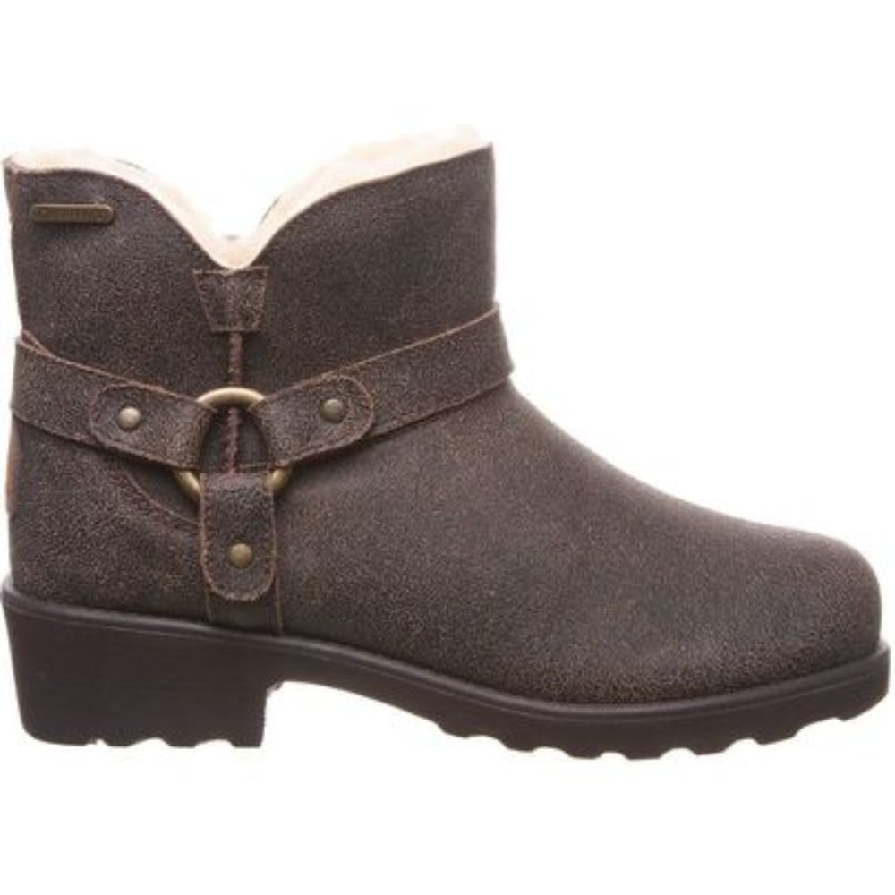Boots New Bearpaw Anna Size 12 Motorcycle Style Shearling Boots Brown